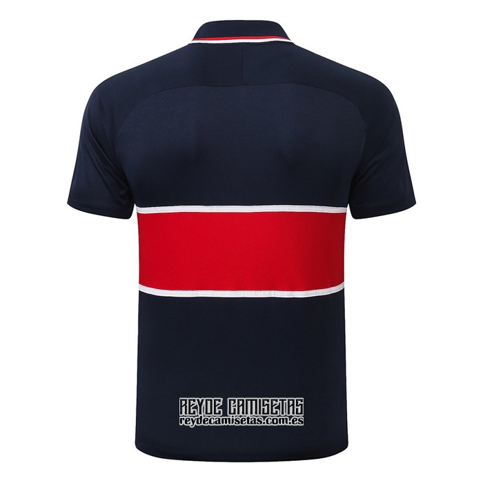 Camiseta De Futbol  Polo del Paris Saint-Germain 2020-2021 Azul y Rojo